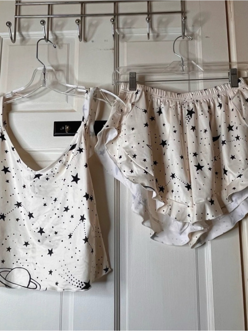 Starry Planet Pajama Set M Cami Shorts